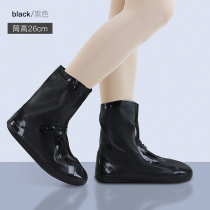 Shoe covers waterproof non-slip men and women rain shoes children silicone thick wear-resistant bottom middle height tube adult water rain boots foot cover