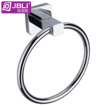 Jiabaoli bathroom towel ring toilet round towel rack copper bright chrome gold bathroom pendant 5560 have Package
