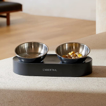 PETKIT Xiaopei 15 ° stainless steel double bowl adjustable protection cervical oblique mouth inclined cat bowl cat bowl cat food basin