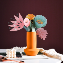  Original design Paper art green plant bouquet fragrance card Home shop decoration flower arrangement Niche Nordic style art flower card