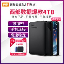 (Delivery package) official direct marketing) WD Western data mobile hard disk 4T external mobile phone encryption USB3 0 high speed Apple mac West 4tb large capacity external ps5 game