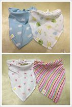 All cotton era infant cotton gauze triangle towel baby triangle towel white cotton 62x 43cm 2 bags