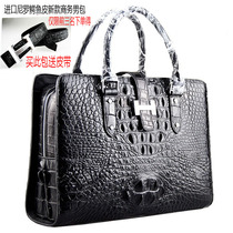 Imported Nile Crocodile Leather Mens Bag Zipper Men Business New Handbag High-end Genuine Leather Computer Briefcase Bag
