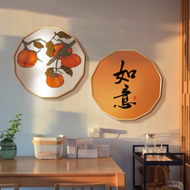 Restaurant decoration painting light luxury warm hanging painting simple orange living room high-grade murals new Chinese meaning Persimmon Ruyi