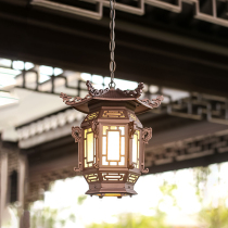 Chinese style outdoor hanging light house eatery antique hexagonal pavilion lantern Classic Palace light pavilion Courtyard Doorway Outdoor waterproof light