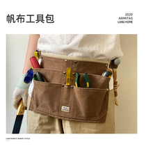 Canvas thickened tool bag waist bag bag multi-function small hanging bag storage electrician portable maintenance wear-resistant woodworking