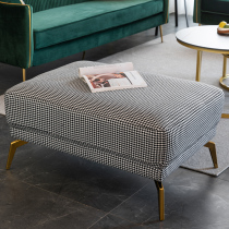 Nordic living room Minimalist sofa low stool round stool Fashion simple footstool Household fabric light luxury net red shoe stool