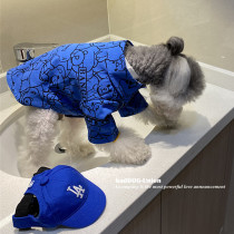 Pet Tide Cards Autumn Winter Tides shirts Bio Bear Snow Narei Shirt Klein Blue National Tide Dog Clothes Kitty Clothes