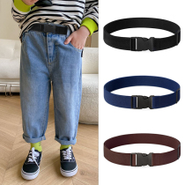 Children tighten belt belt boys plastic button belt pupils military training can adjust resilience