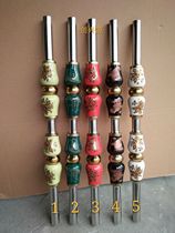 304 stainless steel stair handrail column indoor Ceramic column railing balcony guardrail high-grade roasted flower gourd