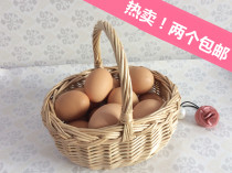 Small bamboo basket wicker basket picking mini basket children toy basket props basket small basket anti-fall cute