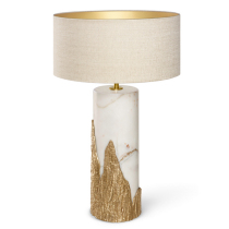 Postmodern high-end marble pure copper table lamp Nordic art designer hotel room living room decoration table lamp