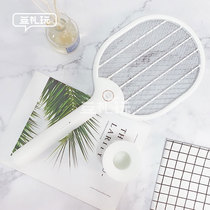 3life electric mosquito swatter usb rechargeable multifunctional mosquito swatter with flashlight household vertical storage with base