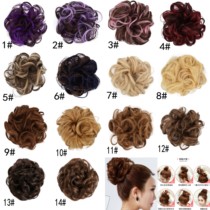 Peerless beauty wig hair bag female floral headdress Hairband small balls flower bud hair fluffy bride hair curly hair