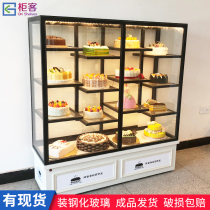 Birthday cake model display cabinet mold shop sample display cabinet glass window shelf commercial bakery display rack