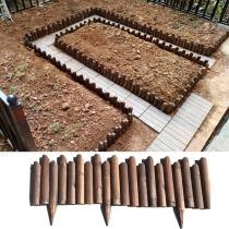 Carbonized anticorrosive wood fence fence insert ground outdoor courtyard flower bed decoration outdoor fence garden guardrail small fence
