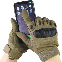 Touch screen tactical gloves Combat half-finger training Full-finger equipment Special forces male winter black Hawk wear-resistant anti-cutting anti-thorn