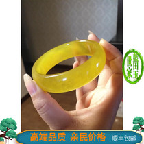 Shaanxi Lantian Jade natural gold jade bracelet A goods ginger flower jade bracelet health care jade bracelet Shunfeng