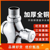 Suitable for Jiumu all-copper squatting toilet flushing valve Toilet full delay switch Foot-type hand-press flushing toilet toilet