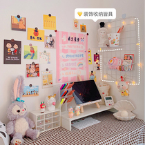 Net Red Iron Art Grid Photo Wall Decoration Self-Paste Teenage Hearts FAIRY ROOM ARRANGED DORM ROOM RACKS
