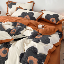 ins wind advanced sensation bed with four sets 100 full cotton pure cotton light lavish bed goods upscale simple to cover bed linen bed