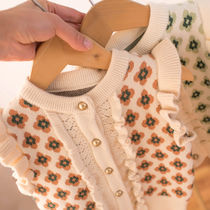 New female baby machia spring autumn cardio-hoodie girl knit vest princess wind outside wearing baby kampa waistcoat