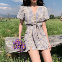 2022 SISTER LIGHT Light Cooked Air Port Taste SWEET AND LIGHT EXTRAVAGANT Spicy Suit Skirt Advanced Sensation Two Sets Summer Women