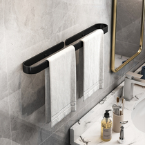 Towel rack-free toilet bath towel rack towel bar bathroom hanger toilet wall wall storage rack
