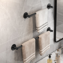 Towel rack Punch-free bathroom wall-mounted bathroom towel single rod shelf Toilet toilet storage rack