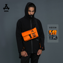 KON Single Shoulder Bag Men Tide Signs Diagonal Satchel Street Trend Fashion Hip-hop Bifacial Mailbag Personality Crosswalk Backpack Personality