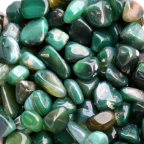 Single grain 18~25mm 100g natural green agate gravel fish tank stone bonsai Stone