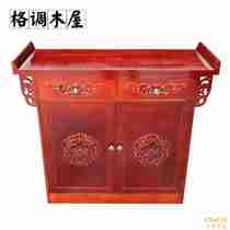 Carbonized solid wood hot pot restaurant stocking cabinet storage cabinet seasoning table side storage tea cupboard hot pot vegetable rack