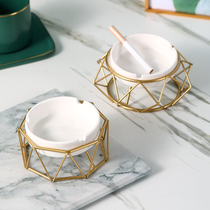 Nordic Light Extravagant Creative Individuality Trendy Ceramic Ashtrays Home Living Room Tea Table Tabletop Decorative cigarette cylinder swing pieces
