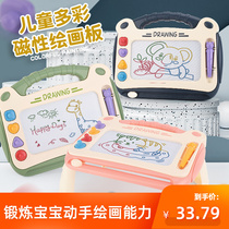 Children early teaching magnetic graffiti board drawing to write colorful childrens baby puzzle 1-3-year-old toy graffiti can be polished
