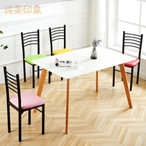 Backrest Chair Brief Economy Type Internet Red Dining Table Fashion Iron Art Adults Hotel Home Living Room Dining stools