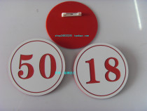 Student grade examination number plate Dance pin Chest number plate Player waist card Blind date number pin card two-color plate engraving