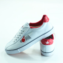 Binary ping pang qiu xie men and women the same canvas shoes slip resistant white sneakers table tennis training shoes