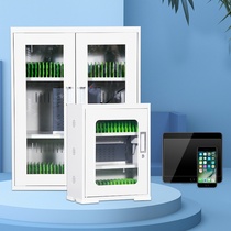 Smartphone storage cabinet steel tablet charging cabinet electronic centralized management glass belt lock to incorporate iPad computers