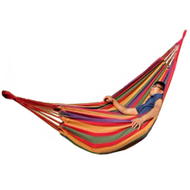 Outdoor padded canvas double hammock camping outing bed outdoor Park Woods recreational hammock