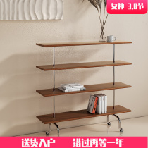 Designers medieval collection of retro shelves solid wood Stainless Steel Bookshelves With Wheels SILENT WIND SMALL PUSH CAR EDGE A FEW