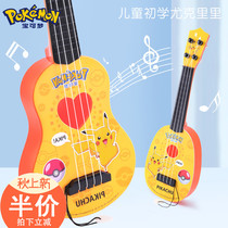 Pikachu ukulele small guitar children Boys and Girls musical instrument toys playable beginner Music Toys
