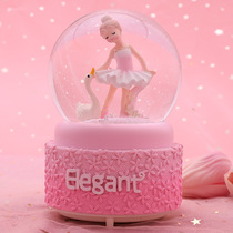 Snowflake Crystal Ball Rotating Music Box Music Box Children girl Day gift Dancing Princess Ballet girl