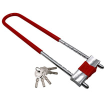 Glass door lock double open U-lock double door lock key long lock motorcycle lock plug lock U-lock push-pull door lock 6137