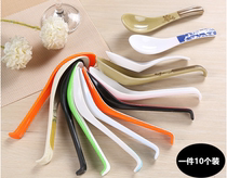 Ramen spoon hook fast food spoon hotel soup spoon plastic porcelain imitation spoon dense restaurant small long handle spoon amine commercial spoon