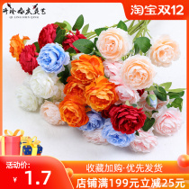 Wedding simulation flower foreign peony flower arrangement flower material peony flower wedding arrangement flower art soft decoration stage decoration flower fake flower