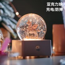 Anti-falling crystal ball charging Music Box Music Box Music Box birthday gift girls children give boys girlfriends