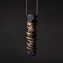 Quwei flower original design ebony pendant masculinity vintage ethnic style necklace sweater chain womens jewelry new products