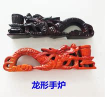 Taoist supplies Taoist supplies Taoist varnish hand stove Black dragon-shaped hand stove Antique color hand stove Incense burner Camphor wood