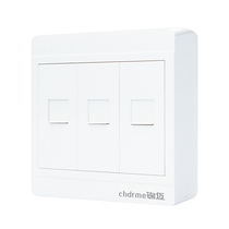 Kam Mai Electrician Ming Fit Three Holes Network Broadband Jack 3 Places Computer Network Wire Socket With Clear Wire Box Socket panel