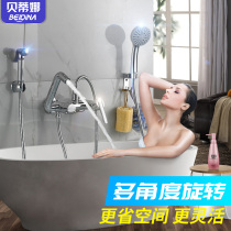 All copper in-wall bathtub faucet triple bath mixing valve extended hot and cold faucet bathroom shower set